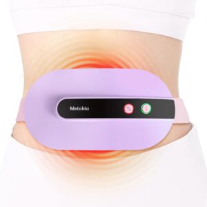 Portable Cordless Heating Pad, Electric Waist Belt Device, Heating Pad for Back Pain with 3 Modes, Portable Electric Fast Heating Belly Wrap Belt for Women and Girl(Purple)