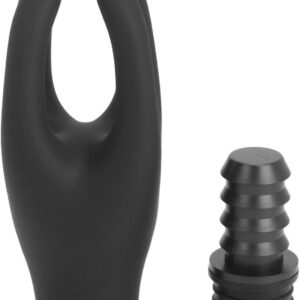 Fascia Massage Gun Head, Replaceable Head 4 Fingers Artifical Hand Silicone Fascia Adult Machines Attachments, Black Caliber 0.71?0.75in