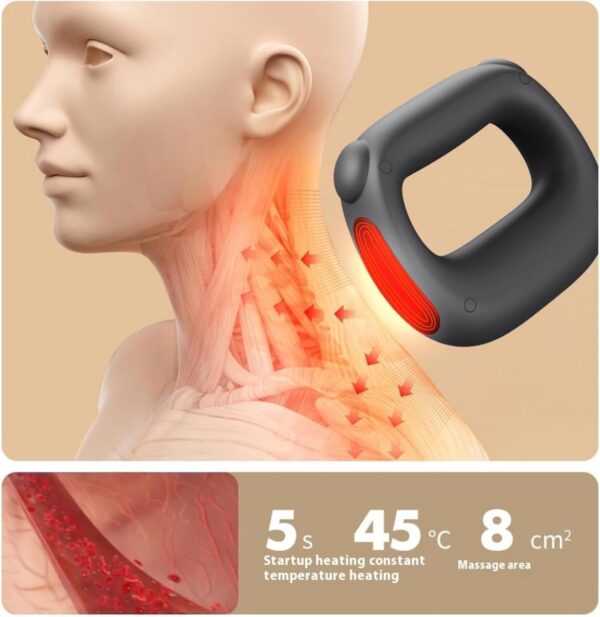 613TyISA0L._AC_SL1500_.jpg Deep Tissue Percussion Muscle Massage Gun: with Heat, Adjustable Intensity and Speed, Super Quiet, USB-C Rechargeable, Portable, Pain Relief for Athletes and Everyone, Ideal Gift??Black??