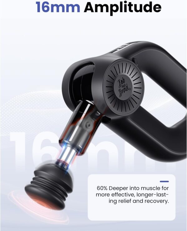 617plCqFLsL._AC_SL1500_.jpg BOB AND BRAD D6 Pro Plus Massage Gun with Heat, Deep Tissue Percussion with 16mm Amplitude, Professional Muscle Massager Gun for Athletes, Quiet Electric Handheld Massager