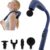 UFFAE Massage Gun with Upgraded Extension Handle, Back Massager for Pain Relief Deep Tissue, Muscles/Neck/Shoulders/Waist/Legs Massager with 4 Massage Heads & 6 Speed Levels & 3 Massage Modes, Blue