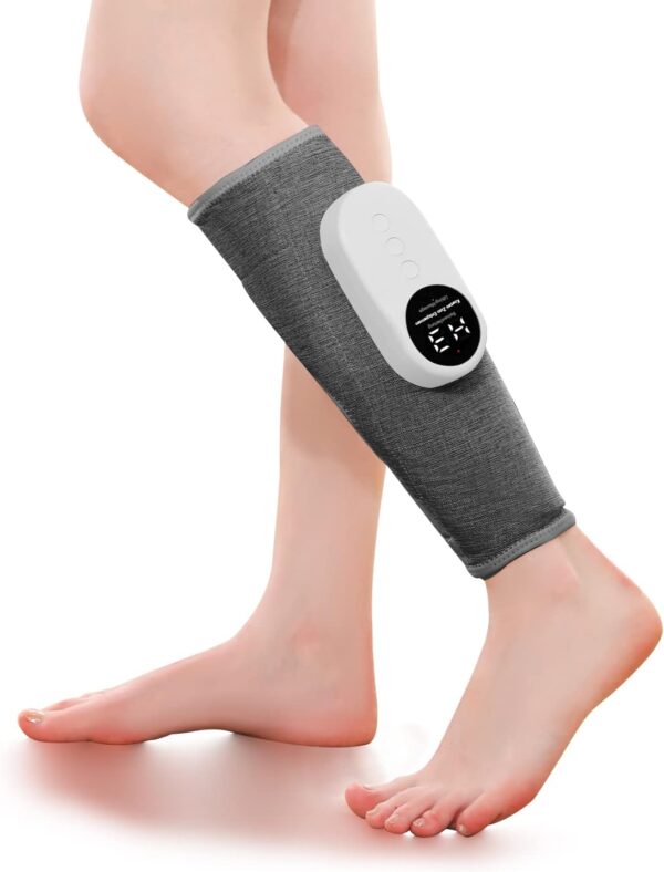 LINGTENG Leg Massager for Circulation and Pain Relief, Calf Air Compression Massager with Heat, Leg Massager with 3 Intensities, 3 Modes, Easy to use, Muscle Relaxation, Gifts (Pair)