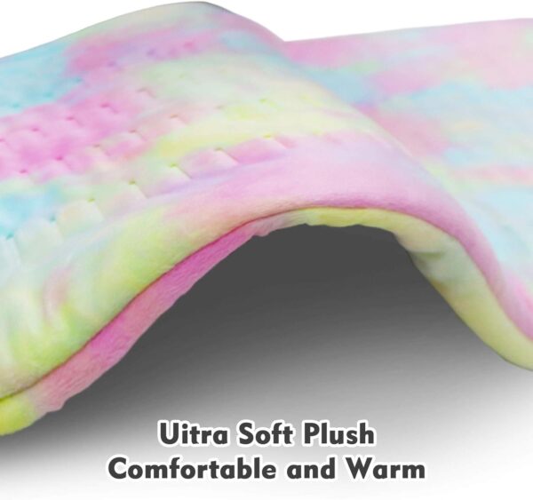 61IP-iTZ0lL._AC_SL1500_.jpg GOQOTOMO Electric Heated Pad for Back/Waist/Abdomen/Sh-oulder/Neck Pain and Cramps Relief - Moist and Dry Heat Therapy with Auto-Off Hot Heating Pad by-Rainbow