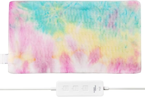 61N96O-4eeL._AC_SL1500_.jpg GOQOTOMO Electric Heated Pad for Back/Waist/Abdomen/Sh-oulder/Neck Pain and Cramps Relief - Moist and Dry Heat Therapy with Auto-Off Hot Heating Pad by-Rainbow