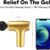 GLDN Mini Massage Gun with Luxurious Gold Finish, High Intensity Deep Tissue Percussion Massager for Back, Neck, & Body Pain, Electric Massager with 4 Massage Heads, Pain Relief Gifts for Men & Women