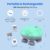 Electric Scalp Massager for Men Women, Handheld Cat Dog Pet Head Massager with 4 Massage Heads, 3 Speeds, Waterproof, for Hair Growth, Soothing Muscles Joints, Stress Relax(Green)