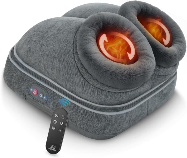 713lJo7MNhL._AC_SL1500_.jpg Snailax Shiatsu Foot Massager with Heat, Electrick Foot Massager Machine for Neuropathy, Plantar Fasciitis, Feet Warmers for Women,Men, Foot Heater Under Desk, Size 13