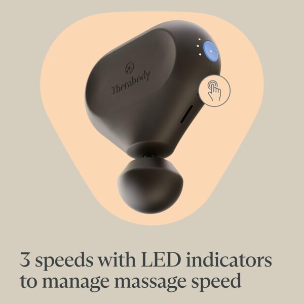 TheraGun Therabody Mini (2nd Generation) - Handheld Deep Tissue Percussion Massage Gun & Compact Personal Massager for On-The-Go, Portable Muscle Pain Relief in Neck, Back, Leg, Hand,Shoulder (Black)