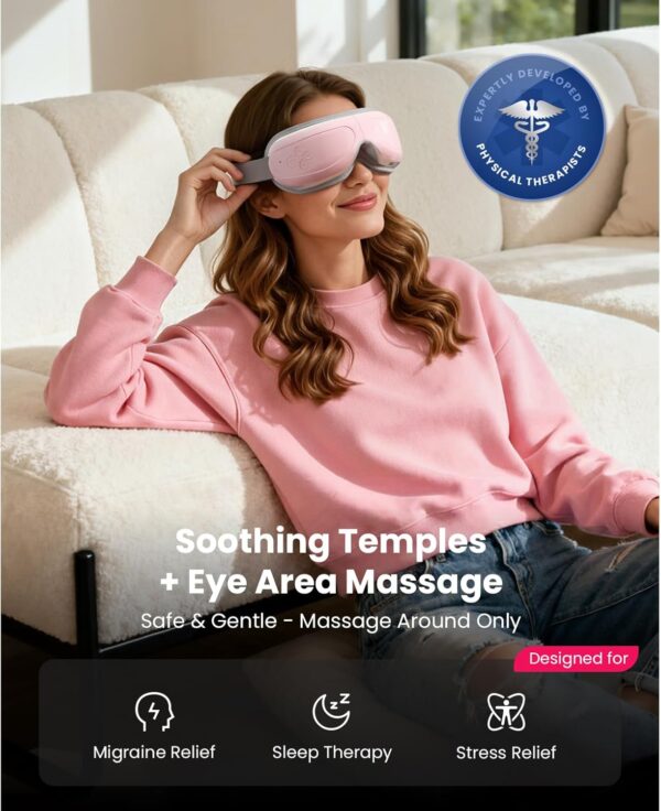 719umm5Cm8L._AC_SL1500_.jpg BOB AND BRAD Eye Massager FSA Eligible, EyeOasis 2 Heated Eye Massager for Dry Eyes, Temple Massager for Headache, Migraine & Tension Relief, Warm Compress Eye Massage for Stress Relief