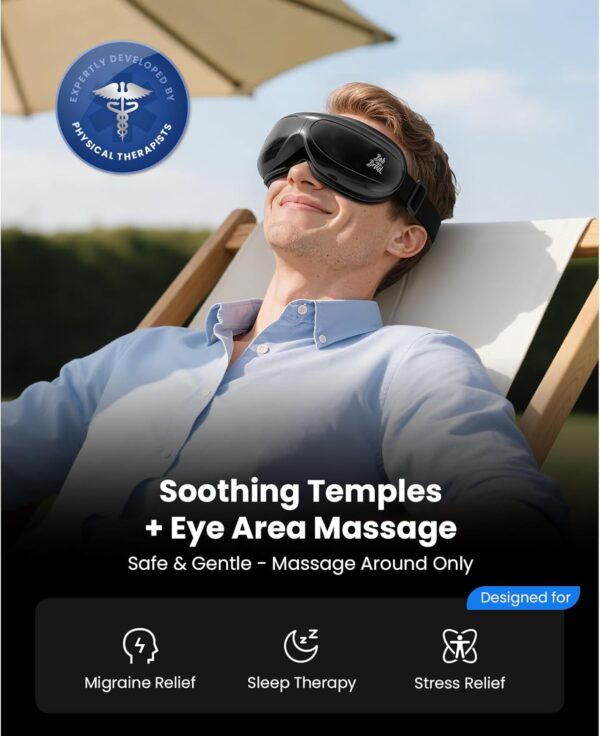 BOB AND BRAD Fathers Day Dad Gifts, Eye Massager with Heat FSA Eligible HSA, EyeOasis 2 Heated Eye Mask for Dry Eye Relief, Birthday Gifts for Men Women, Temple Massager for Eye Strain Migraine Relief