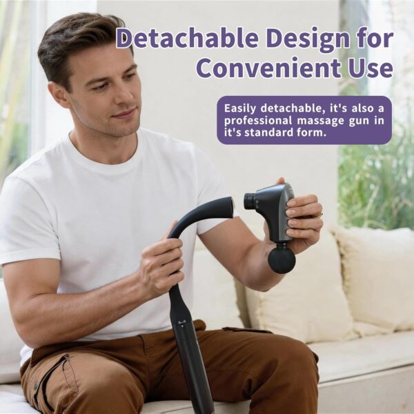 71NtJUGCgmL._AC_SL1500_.jpg 2-in-1 Detachable Muscle Massage Gun Deep Tissue with 20'' Extension Handle, Back and Neck Massager for Pain Relief, Handheld Massager for Shoulder Lower Back Leg Waist, FSA-HSA Eligible