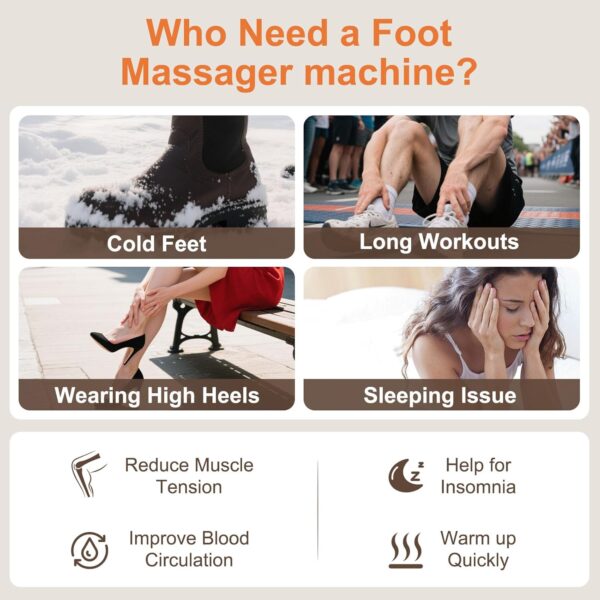 71O5onesbL._AC_SL1500_.jpg Shiatsu Foot Massager with Heat Feet Massager for Plantar Fasciitis, Neuropathy with Air Compression, Deep Kneading, Multiple Modes & Adiustable Intensity, Gifts for Women Men, Size 13
