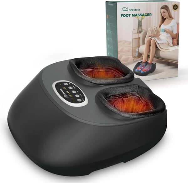 71TnUsbLHqL._AC_SL1500_.jpg Snailax Shiatsu Foot Massager Machine with Soothing Heat, Deep Kneading, Air Compression, Improve Blood Circulation and Foot Wellness,Relax for Home or Office Use