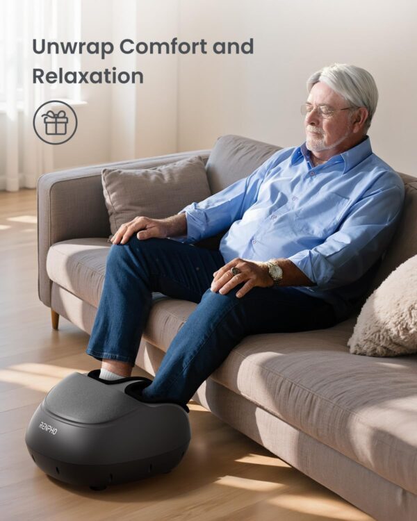 Full Foot Massager Machine, 2026 Upgraded Shiatsu Foot Massager with Heat, FSA and HSA Eligible, Plantar Fasciitis Massager, Birthday Gift for Women Men Mom Dad, Fits Up to Size 13