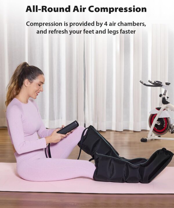 71YM6tEbHdL._AC_SL1500_.jpg CINCOM Leg Massager for Circulation and Pain Relief, Air Compression Massager for Foot and Leg Helpful for Lymphedema Edema Restless and Relaxation Birthday Gift for Women Men