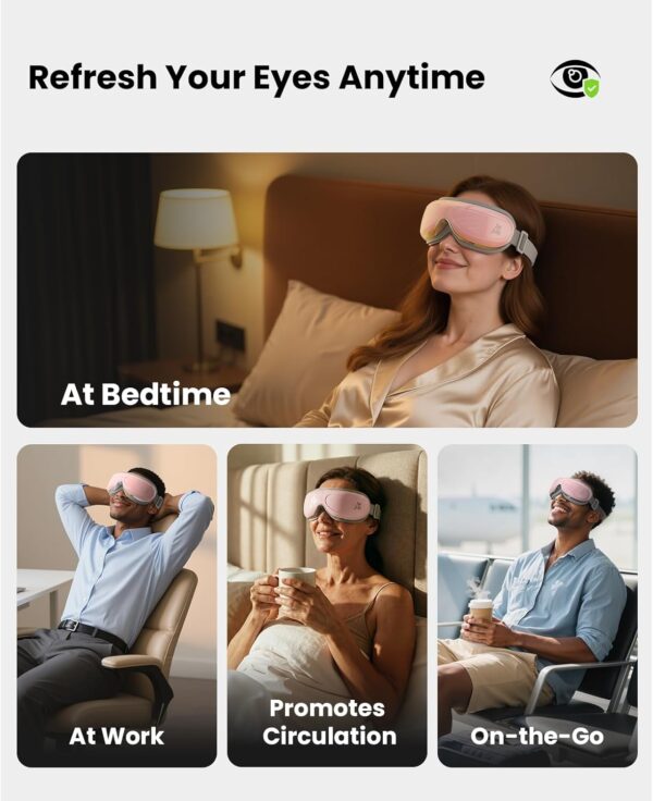 71ZIh3B9CLL._AC_SL1500_.jpg BOB AND BRAD Eye Massager FSA Eligible, EyeOasis 2 Heated Eye Massager for Dry Eyes, Temple Massager for Headache, Migraine & Tension Relief, Warm Compress Eye Massage for Stress Relief