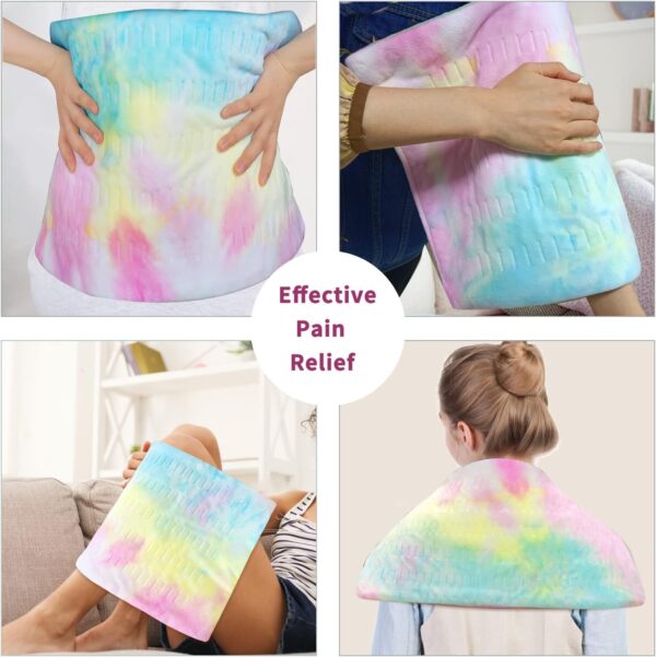 71bx8Q5fEPL._AC_SL1500_.jpg GOQOTOMO Electric Heated Pad for Back/Waist/Abdomen/Sh-oulder/Neck Pain and Cramps Relief - Moist and Dry Heat Therapy with Auto-Off Hot Heating Pad by-Rainbow