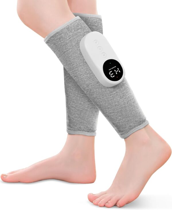 71nJiuXzvdL._AC_SL1500_.jpg Leg Massager with Heat and Compression, Calf Massager for Circulation and Pain with 3 Intensities, 3 Modes, Restless Legs Syndrome Relief Compress Leg Machine, Gifts for Women (Pair) (Light Gray)