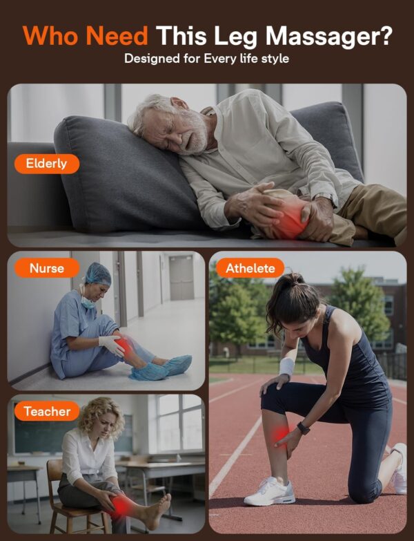 71ol9YO9x6L._AC_SL1500_-1.jpg ALLJOY Leg Massager for Circulation and Pain Relief FSA, Gifts for Men Women Dad Mom, Leg Massager with Heat and Compression, 2 Heat 5 Modes 4 Intensities 4 Extenders