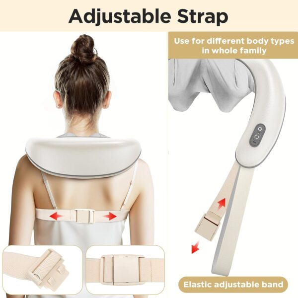 71qb1mJKhYL._AC_SL1500_.jpg Bear Shiatsu Neck and Back Massager with Heat: Cordless Deep Tissue Neck Shoulder Massager for Pain Relief Portable 4D for Home Office & Car Use - Gifts for Women Men Mom Dad