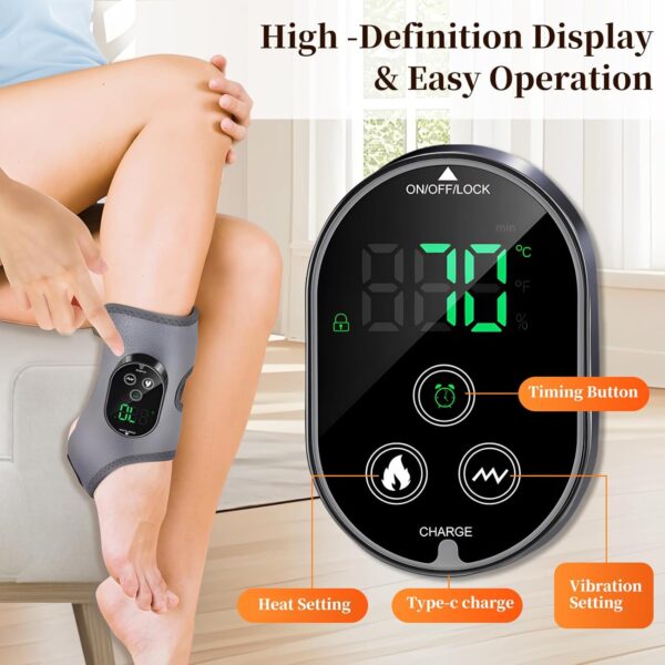 71v6WwtJaFL._AC_SL1500_.jpg Foot and Ankle Massager for Pain Relief, Cordless Ankle Heating Pad Foot Renew Triple Method Massager with Adjustable Timer, 6 Heat Levels, 3 Vibration Modes, Grey