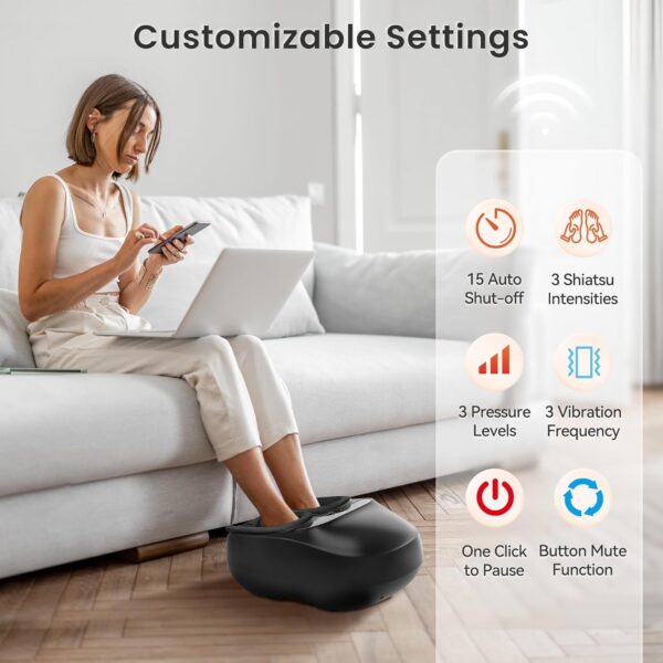 COMFIER ??2026 Foot Massager with Heat,Kneading,Vibration,Compression,Father Day Gift for Men,FSA Eligible HSA Store,Pause Function,Shiatsu Massager for Plantar Fasciitis Neuropathy, Size 13