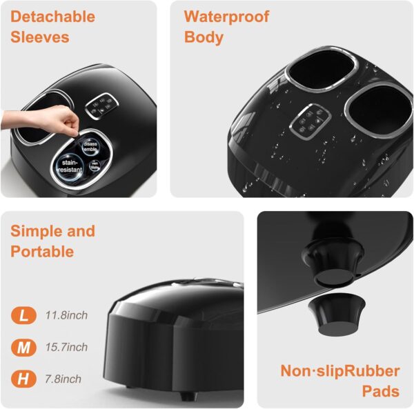 71yaHPsJc0L._AC_SL1500_.jpg Shiatsu Foot Massager with Heat Feet Massager for Plantar Fasciitis, Neuropathy with Air Compression, Deep Kneading, Multiple Modes & Adiustable Intensity, Gifts for Women Men, Size 13