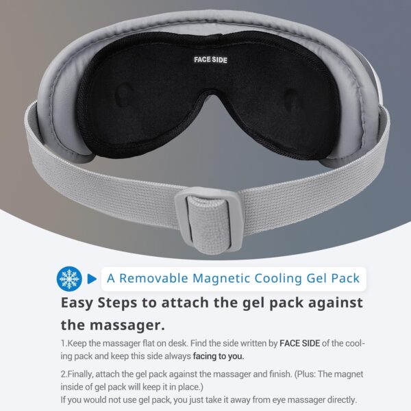 Mynt 5 Mode Heated Eye Massager with Heat and Cooling for Dry Eyes Relief, Eye Massage with Bluetooth Capability and Voice Announcement, Gift for Christmas