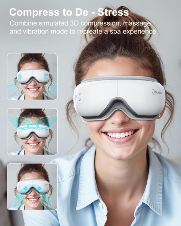 71zZLV4QzoL._AC_SL1500_.jpg cotsoco Eye Massager with Heat, Birthday Gifts for Women, Heated Eye Mask with Bluetooth Music, Relax & Reduce Strain Dark Circles and Improve Sleep, Gift for Mom Dad Women Men