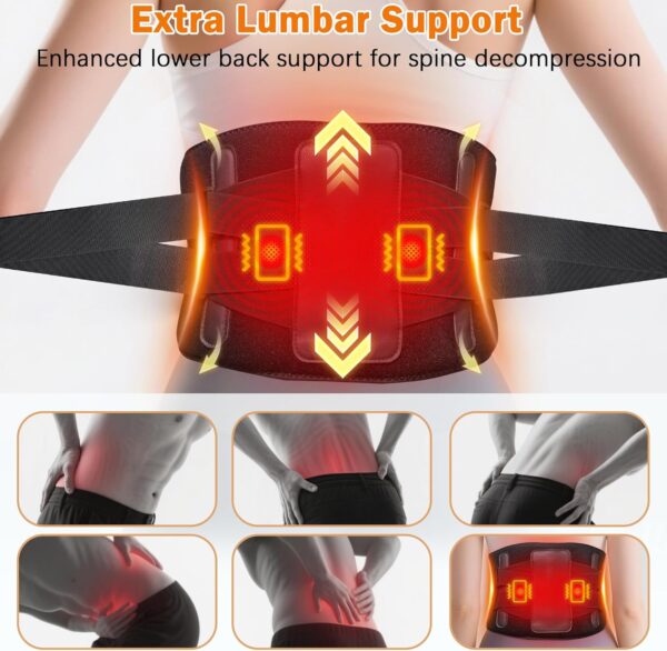 81R8okBujqL._AC_SL1500_.jpg Joyset Cordless Heating Pad for Back Pain Relief,47-60" Lower Back Massager with 5 Heat 5 Vibration,Portable Wearable Heating Pad for Cramps,Birthday Gifts for Women Men Mom Dad(Black)