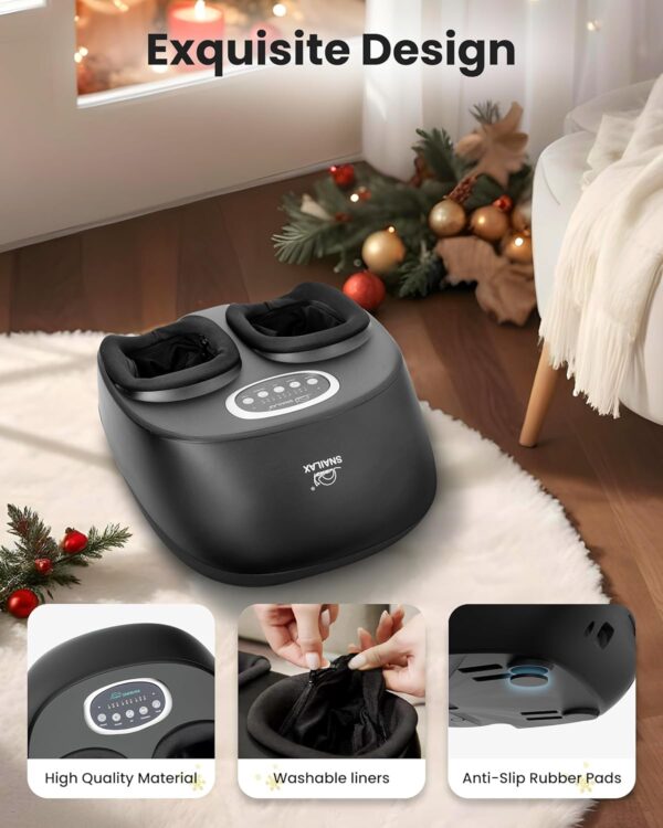 81RgL8g2yRL._AC_SL1500_.jpg Snailax Shiatsu Foot Massager Machine with Soothing Heat, Deep Kneading, Air Compression, Improve Blood Circulation and Foot Wellness,Relax for Home or Office Use