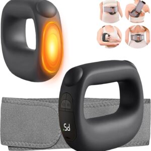 Deep Tissue Percussion Muscle Massage Gun: with Heat, Adjustable Intensity and Speed, Super Quiet, USB-C Rechargeable, Portable, Pain Relief for Athletes and Everyone, Ideal Gift??Black??
