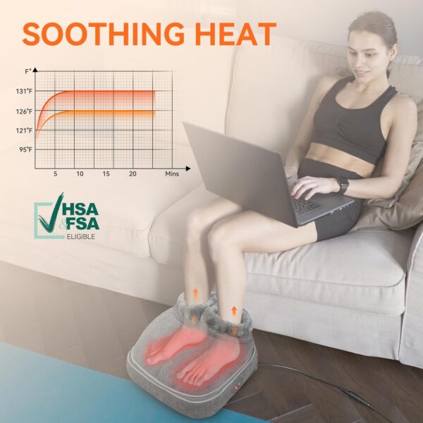 81Ufjx1VubL._AC_SL1500_.jpg Snailax Shiatsu Foot Massager with Heat, Electrick Foot Massager Machine for Neuropathy, Plantar Fasciitis, Feet Warmers for Women,Men, Foot Heater Under Desk, Size 13