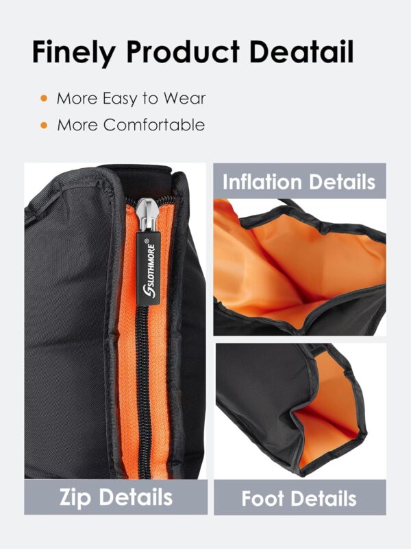 SLOTHMORE Leg Massager with Heat and Air Compression, Foot Calf & Thigh Massage for Circulation and Pain Relief, Sequential Compression Device for Swollen Legs, 3 Intensities 6 Modes