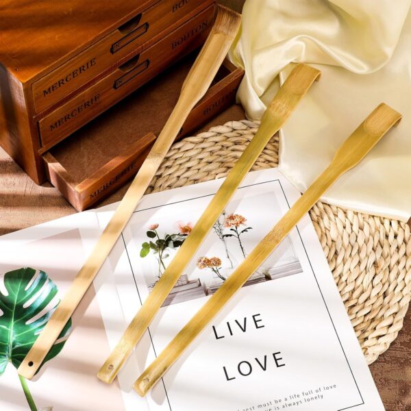 Yinkin 72 Pcs Bamboo Back Scratcher Bulk Traditional Manual Back Massager Wooden Long Scratcher for Itching Relief and Body Massage Elderly Men Women Friend and Family Nursing Gifts