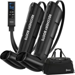 YINGGG Air Leg Massager with Compression: Professional Full Compression Boots with Adjustable 9 Intensities, Leg Massager for Circulation and Fatigue Relief for Post-Workout(Medium)