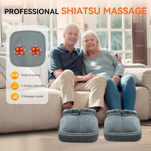 81g7y13CtBL._AC_SL1500_.jpg Snailax Shiatsu Foot Massager with Heat, Electrick Foot Massager Machine for Neuropathy, Plantar Fasciitis, Feet Warmers for Women,Men, Foot Heater Under Desk, Size 13