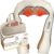 FIVE S FS8801 Shiatsu Neck and Back Massager with Heat, Deep Kneading Massage for Neck, Shoulders, Back, Legs, Feet - for Home, Office, Car - Beige